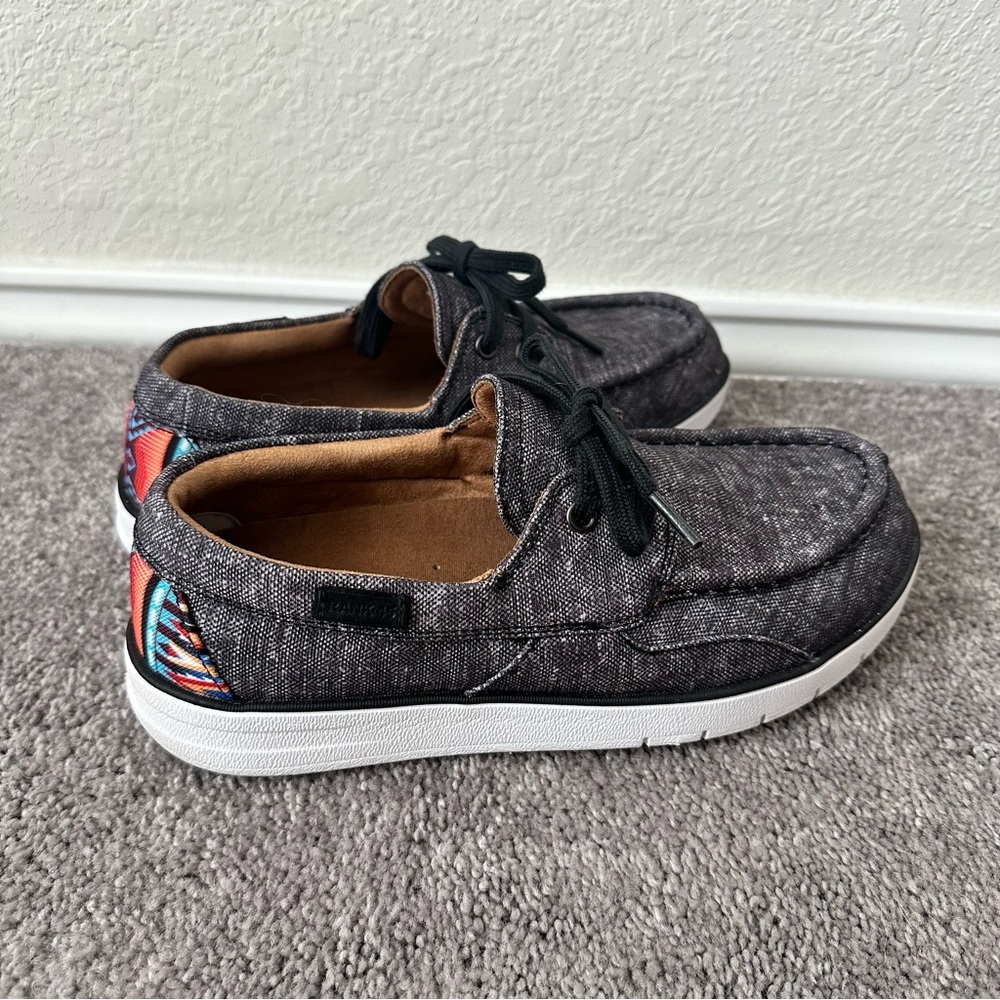 Rank 45 Men's Sanford Cowboy Casual Shoes Moc Toe Grey Mens Size 8.5